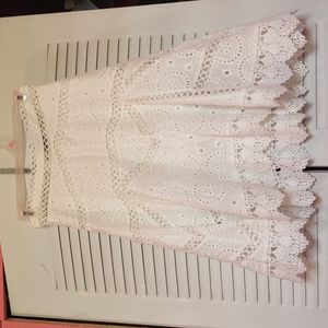 WHITE SAND eyelet skirt